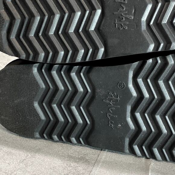 STYLE & CO Women's Black Leather Faux Fur Maevee Pull-On Winter Booties SZ 10 - Picture 7 of 9